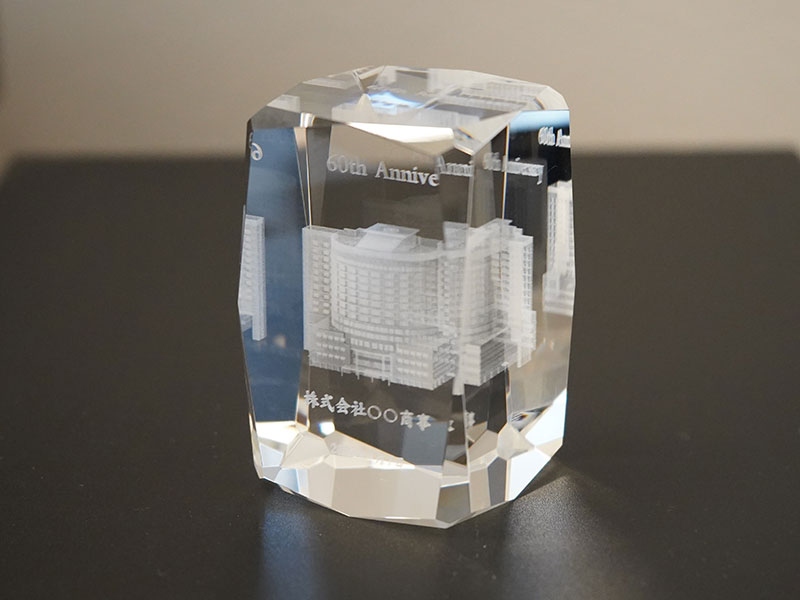 3Dクリスタル 直方体24面カット60x40 の画像4