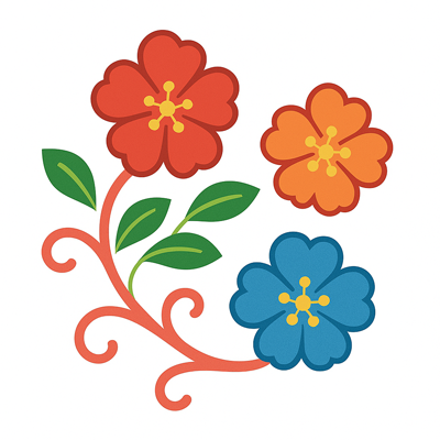 和風の花模様